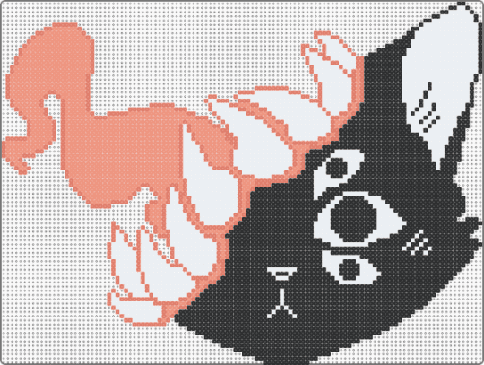 monster cat (PLS READ DESCRIPTION) - animal, cat, eyes, kitty, monster, mouth, spooky, teeth