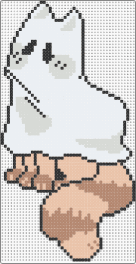 Spooky Ghost Cat (PLS READ DESCRIPTION) - beige, tan, white