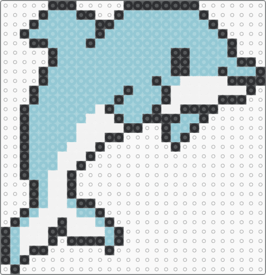 Cute Dolphin - marine,aquatic,animal,light blue,cute,dolphin,blue,white,ocean,easy