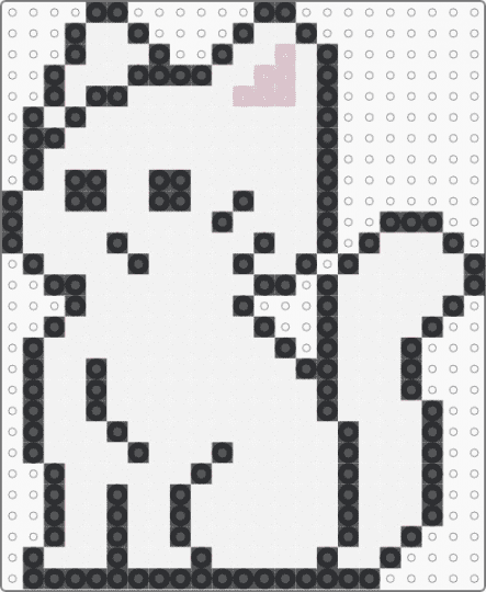 Weird looking Cat - white,cat,cute,kitty,pink,small,easy,simple