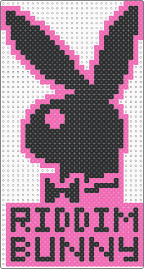 Riddim Bunny - riddim,playboy,bunny,music,edm,black,pink