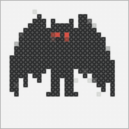 Mothman mini - white,gray,red,brown
