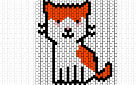 Miums - cat,kitty,pet,animal,cute,simple,orange,white