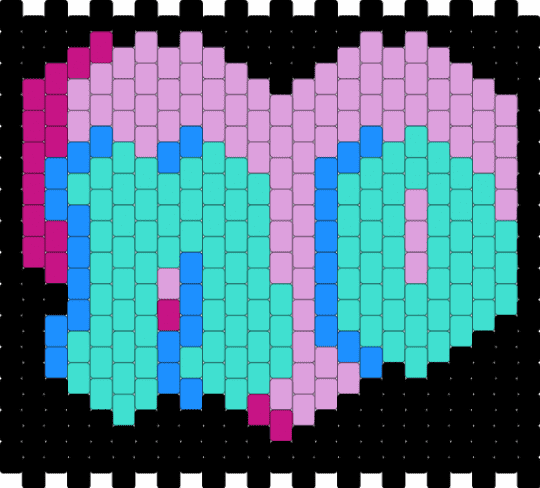 NO - heart, light blue, no, pink