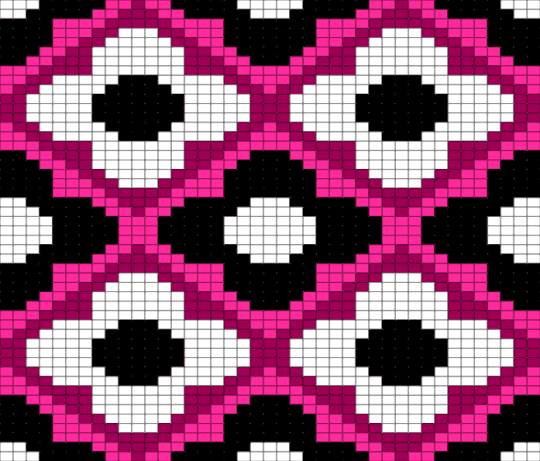 Checkered w/ Flowers v2.4 - black, checkered, flowers, pink, white