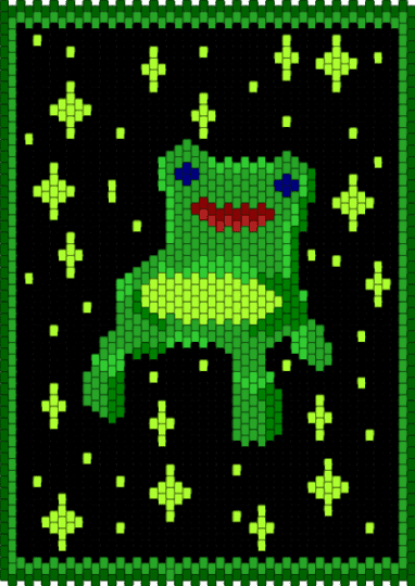Frog Chair Banner - black,green,frog,banner
