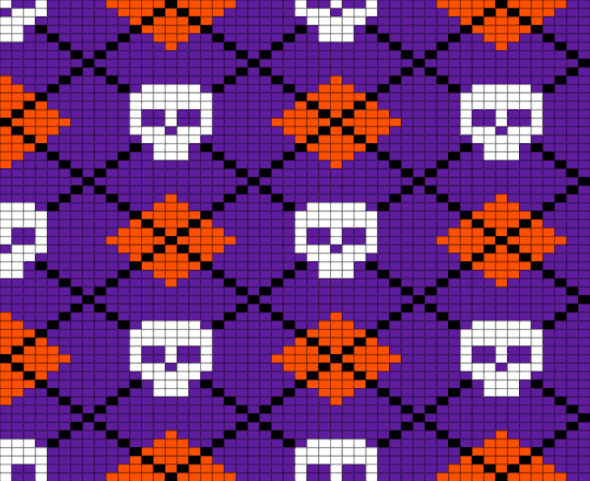Halloween Argyle Again - cotdfabric, purple