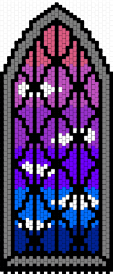 Stained Glass Window - gray, purple, stained glass