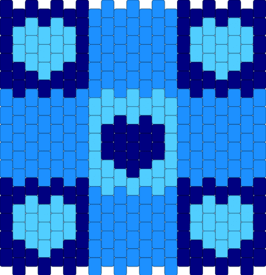 Checkered Hearts - purple,light blue,checkered