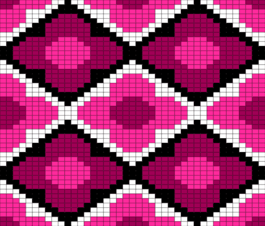 Checkered w/ flowers v1.3 - black, checkered, flowers, pink, white