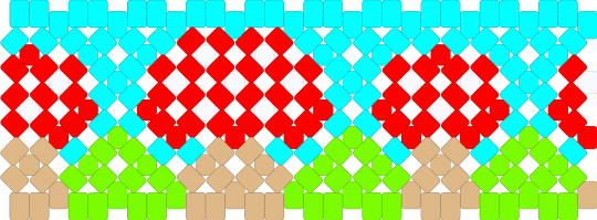 Mushrooms X base cuff - red,light blue