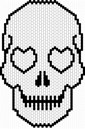 Skull Template - skull, white