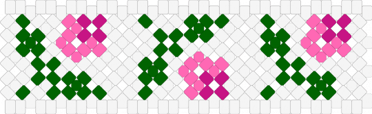 Flower cuff - white,green,pink