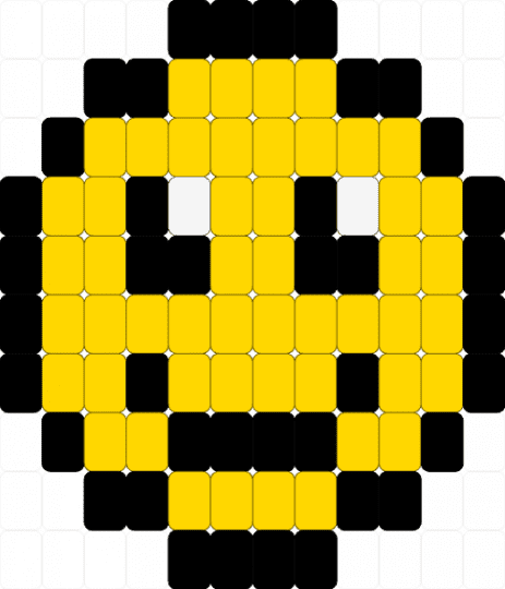 Mini Happy Face - yellow,happy,smiley,face,smile,black,emoji,white