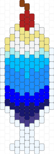 Blue Pineapple Float - purple,light blue,blue,drink,soda,yellow,cherry,pineapple,white,dessert