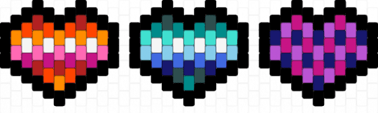 Lesbian, Gay male & Bisexual hearts - black,light blue,pink,colorful,lesbian,gay,bisexual,hearts,charm,pride,flag