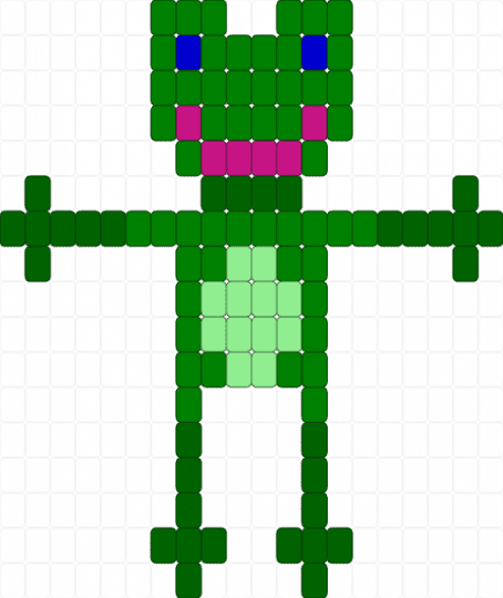 Froggy charm - green,frog,blue,pink,froggy