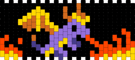 Taller Spyro Cuff (Spyro the Dragon) - black,yellow,purple,red,spyro,dragon,fire,spyro the dragon,orange