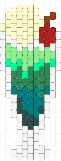 Melon Float - yellow,teal,melon,soda,green,drink,dessert,cherry,white,red