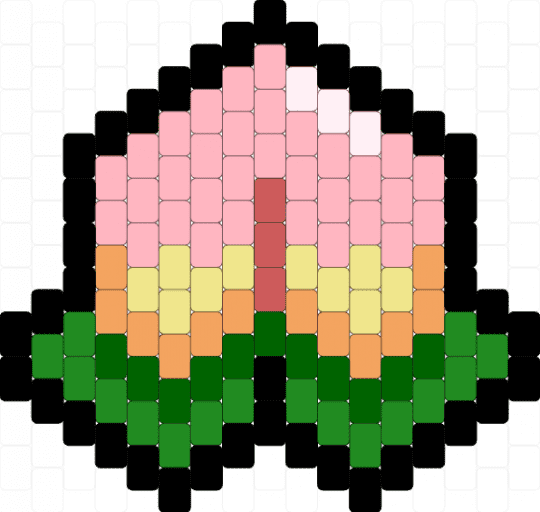 Peach charm - animal crossing,charm,game,cartoon,gaming,video game,food,pink,green,peach,fruit,plant,yellow,leaf