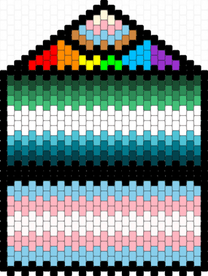 A very gay wallet - light blue,pink,teal,gay,wallet,pride,trans,rainbow,accepting,colorful