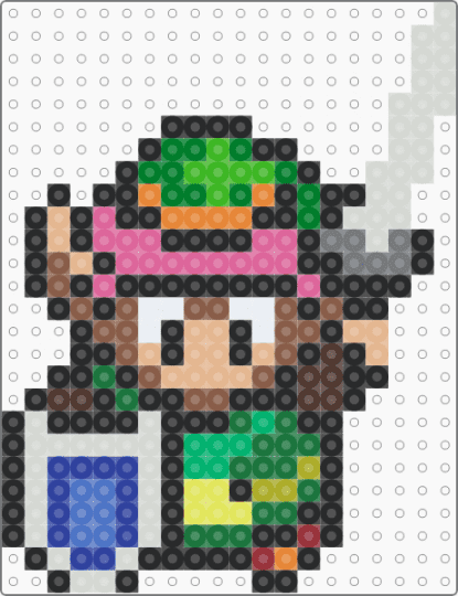 Link - LOZ A Link to the past - black,green,tan,purple,colorful,loz,link,legend of zelda