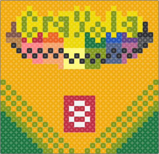 Crayola Box - orange,yellow,gold,green,crayola,crayon,perler,nostalgia