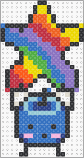 Junimo w/ Rainbow Star - stardew valley,junimo,rainbow,blue