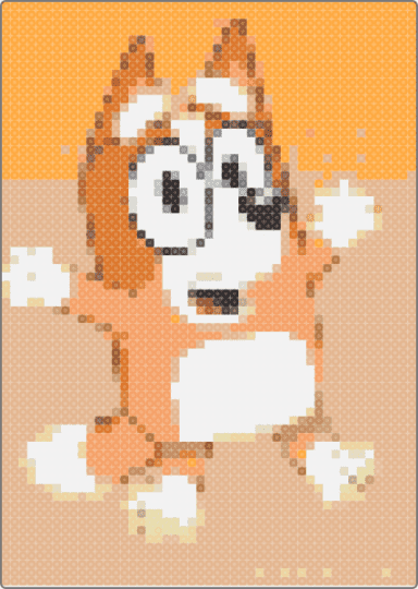 Bingo - orange,beige,bluey,bingo,bluey characters