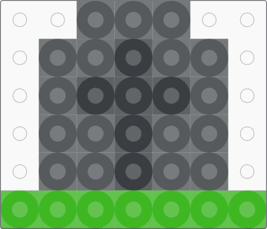 Grave stone - gray, green