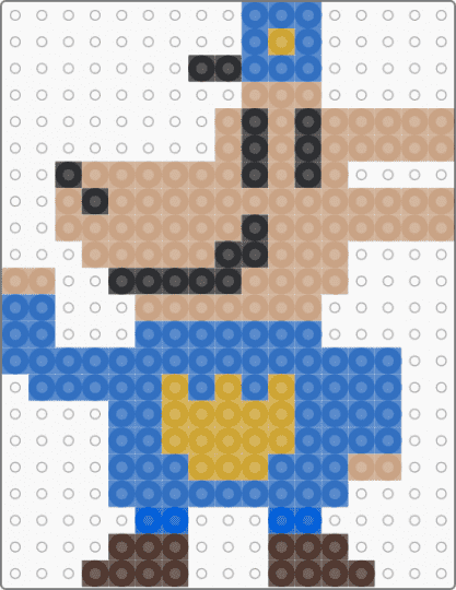 Dog man - beige,blue