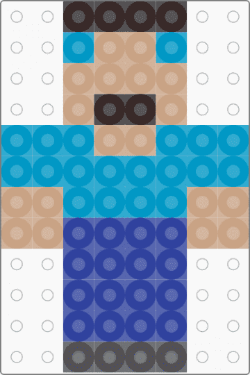 Small Steve - purple,light blue,beige