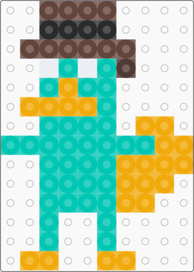 Mini Perry the platypus - orange,teal