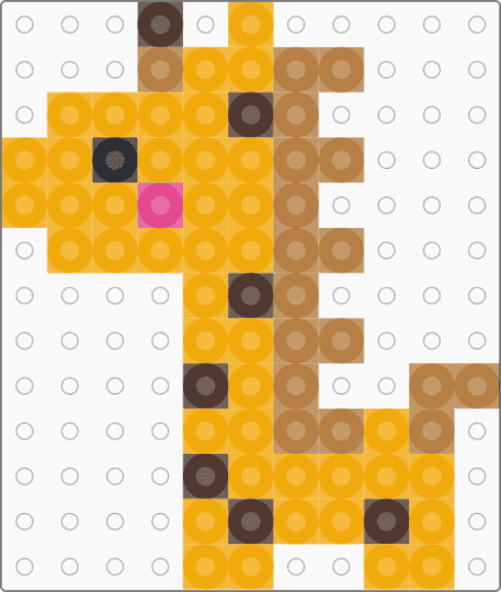A Baby Giraffe - orange,tan
