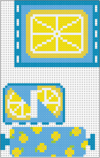 Lemon Napkin Holder - light blue,yellow