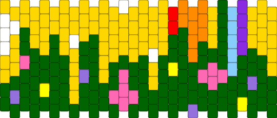 Bottom bag panel - yellow,green,rainbow,panel