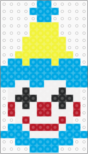 clown - light blue,clown,easy,small