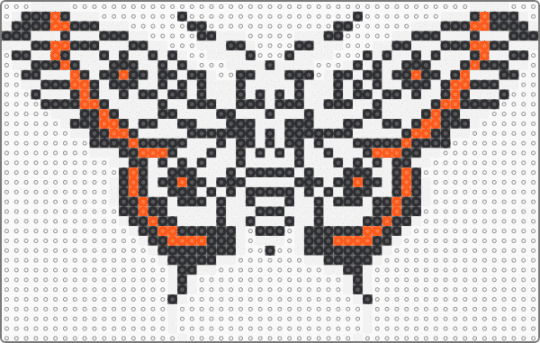 skull moth - white
