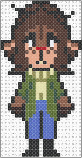 Dess from deltarune - brown,gold,blue