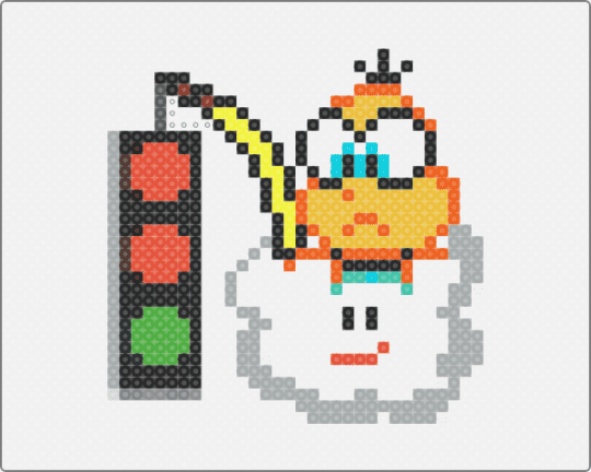 lakitu - white,gray,orange,colorful