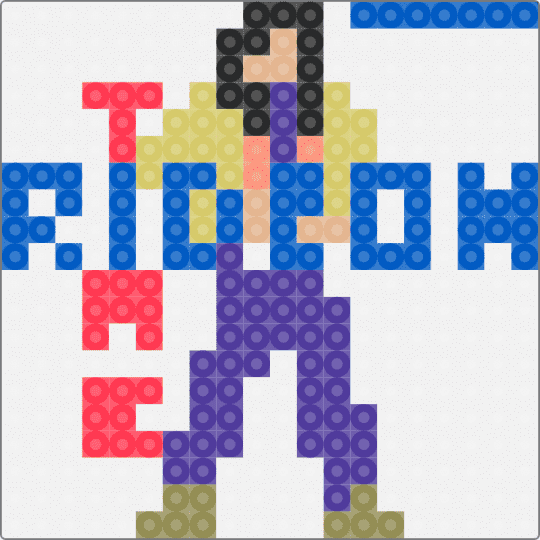 Tatsu Yamashita - Time Rideon (album cover) - blue, purple, red, white