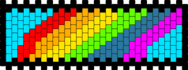 Rainbow Black Border - rainbow,cuff,vibrant,spectrum,colorful,striking,accessory,pop of color,cheerful,multicolored