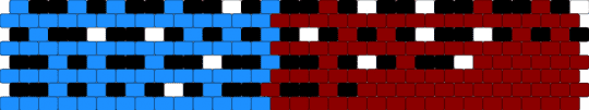 Arcane Morse code (translated in description) - light blue,red