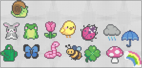 Spring - gray,green,pink,yellow