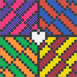Web Pattern - geometric,heart,web,symmetrical,kaleidoscope,mosaic,vibrant,interwoven,colorful
