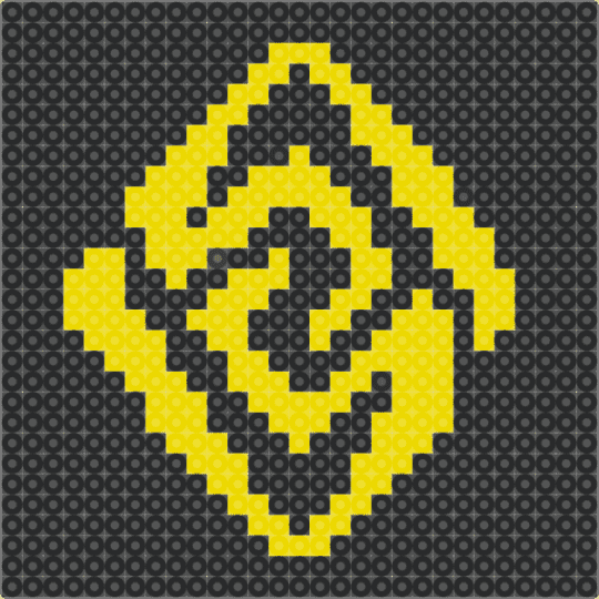 Geo symbol~ genshin impact - black,yellow