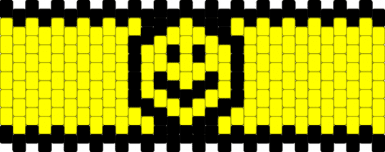 Smiley cuff - black,yellow,smile,simple,hhc,happyhardcore