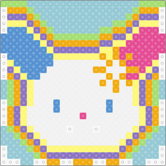 Usahana Box Panel - light blue,orange