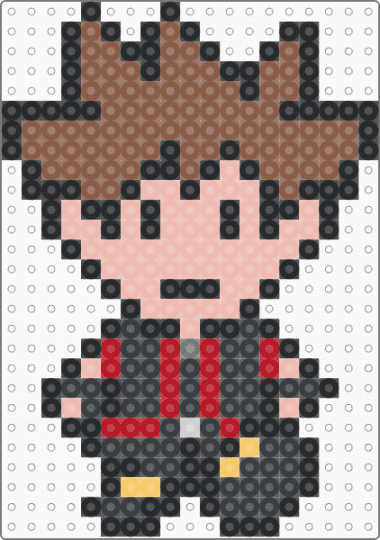 Sora Kingdom Hearts EarthBound style - black,tan,beige
