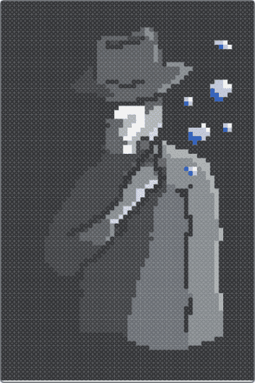 mystery bubble man - black,gray,mystery,man,mysteryman,spooky